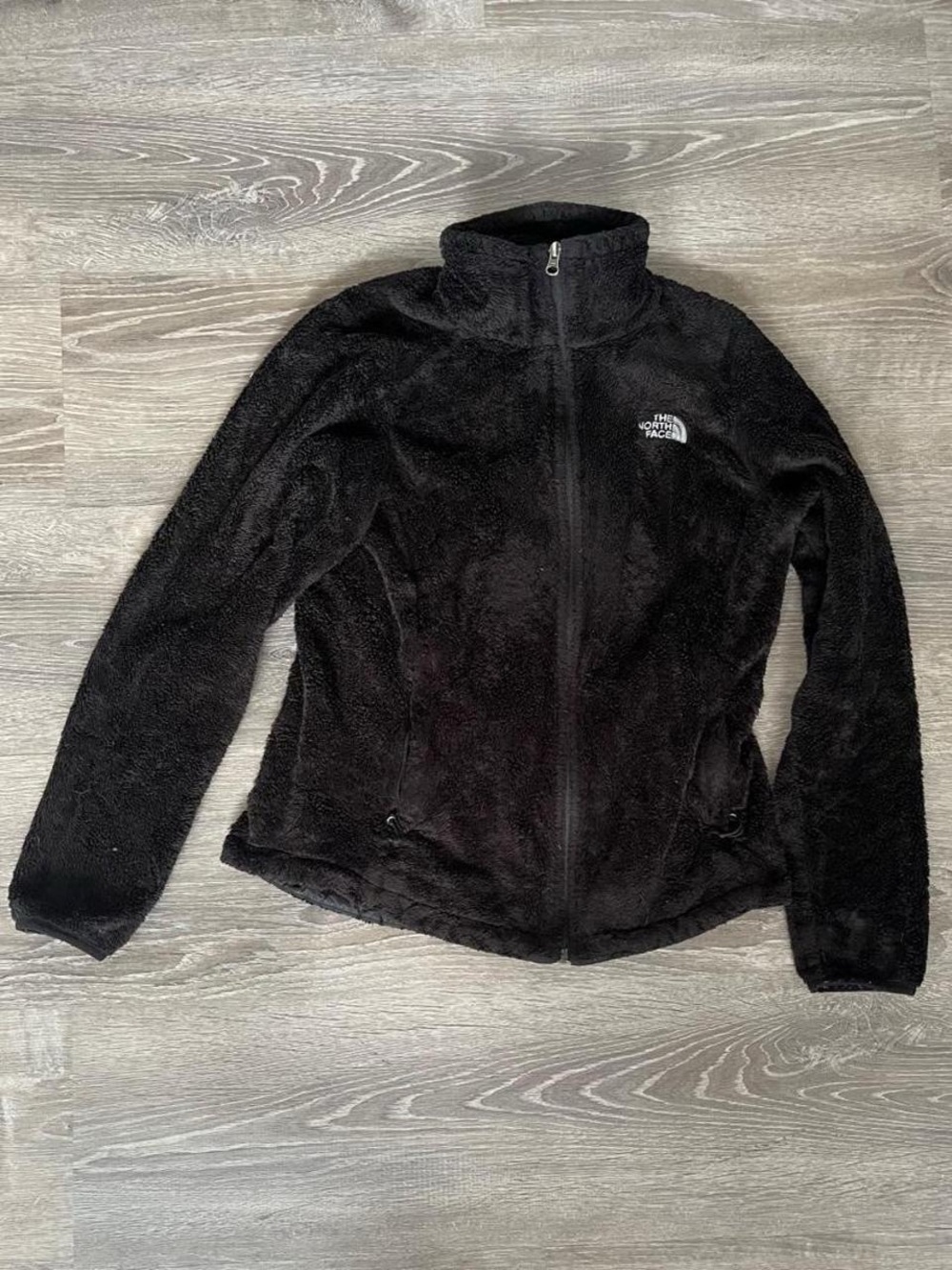 The North Face blue sherpa fleece women’s jacket